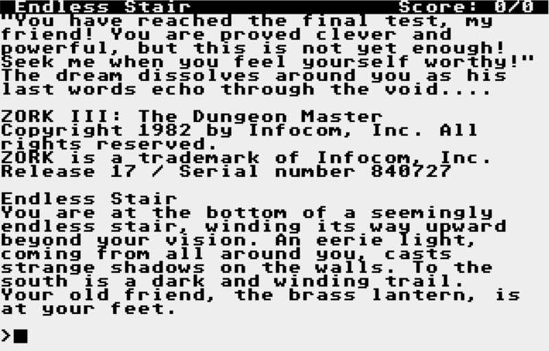 Zork III - The Dungeon Master